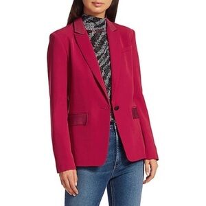 Rag & Bone Rylie Wool-Blend Blazer in Radish Pink
